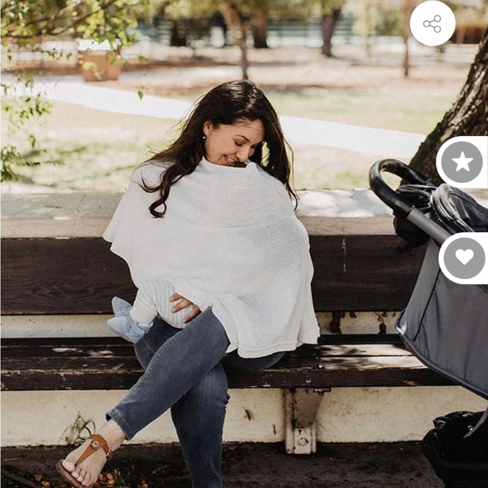 WE ARE AMMA Breastfeeding Nursing Cover Ivory NWOT